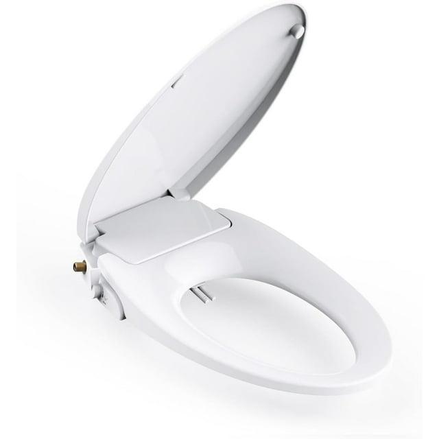 MyDepot Non-Electric Elongated Bidet Toilet Seat with Dual-Mode Nozzle