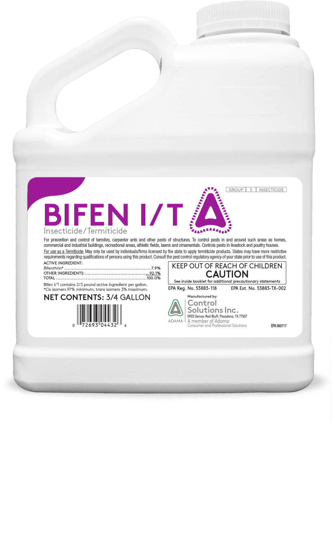 Bifen I/T Insecticide Termite Killer, 96 Ounce Jug, 3/4 Gallon