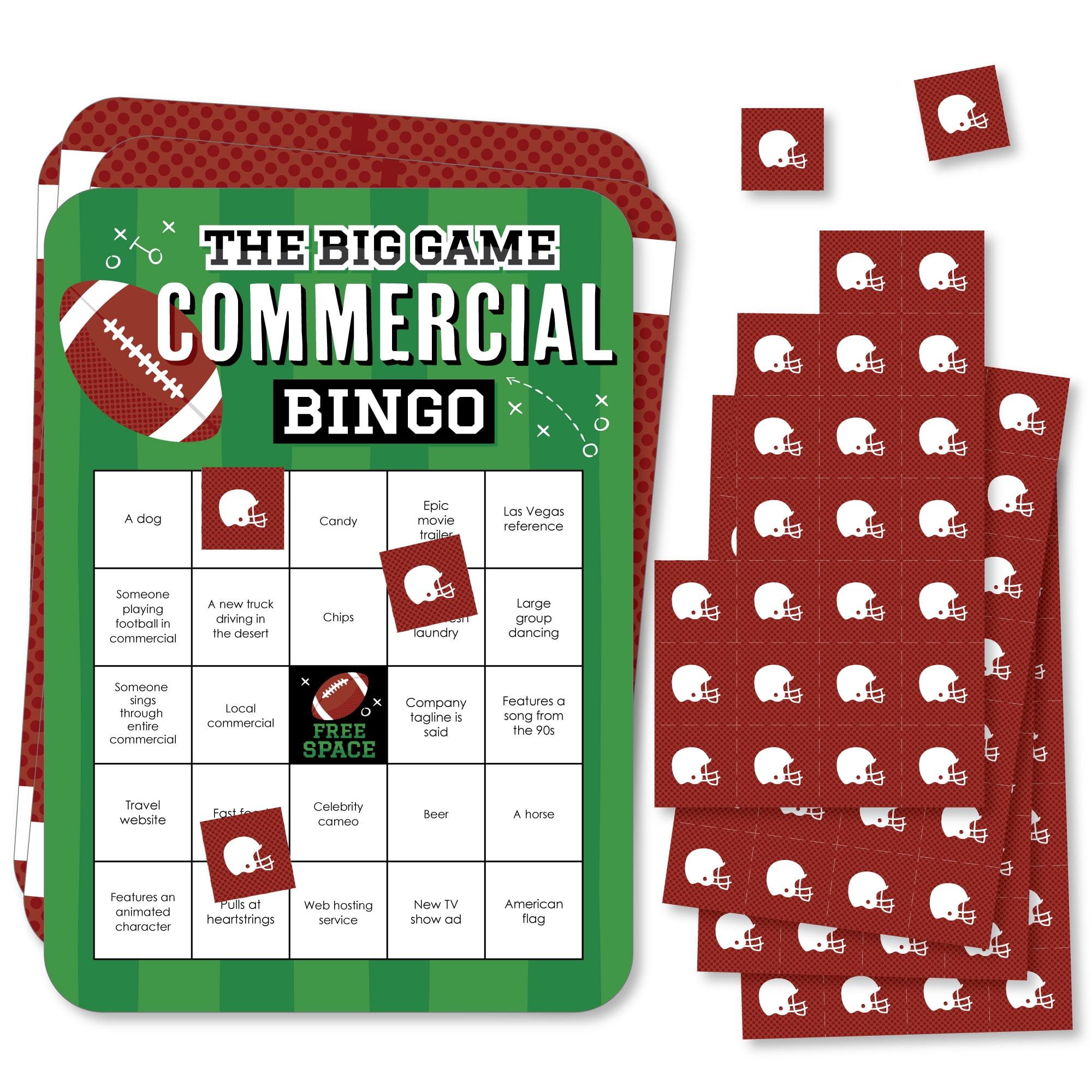 The Big Game Football Bingo Cards and Markers Set