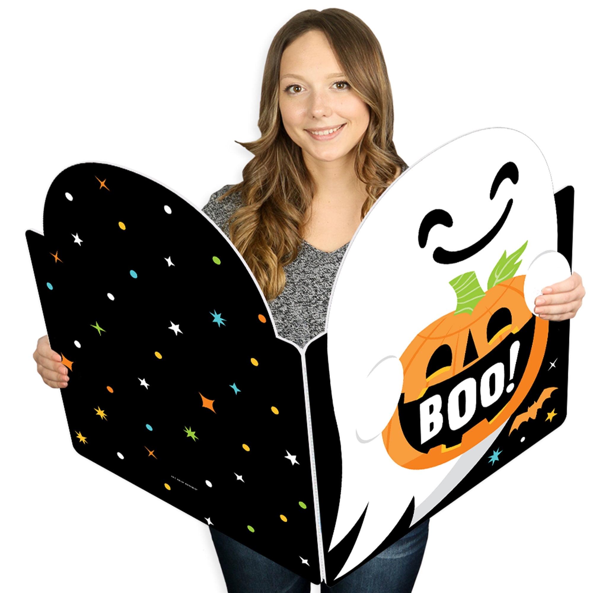 Big Dot of Happiness You've Been Booed - Ghost Halloween Giant Greeting Card - Big Shaped Jumborific Card - 16.5 x 22 inches