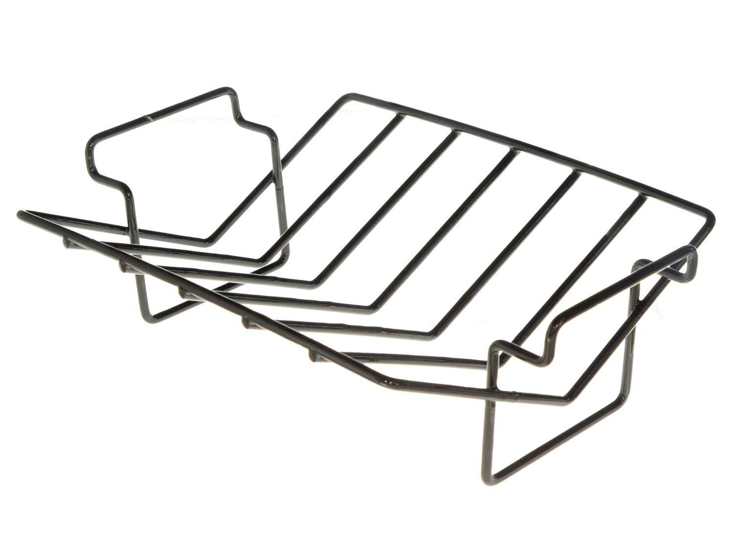 Large Black Porcelain-Coated Steel Rib and Roast Rack