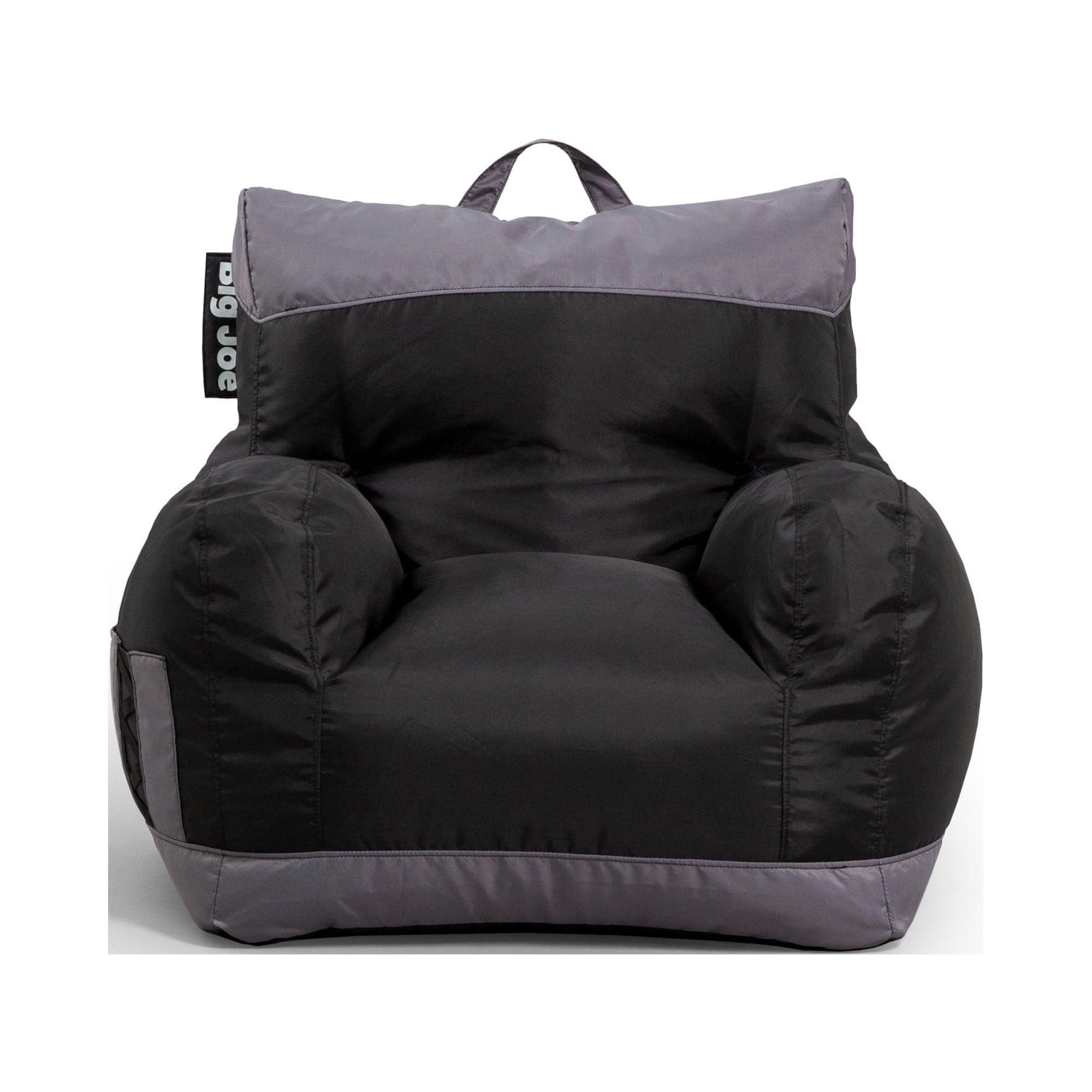 Big Joe Dorm Bean Bag Chair with Drink Holder and Pocket, Durable Polyester Nylon Blend, All Ages