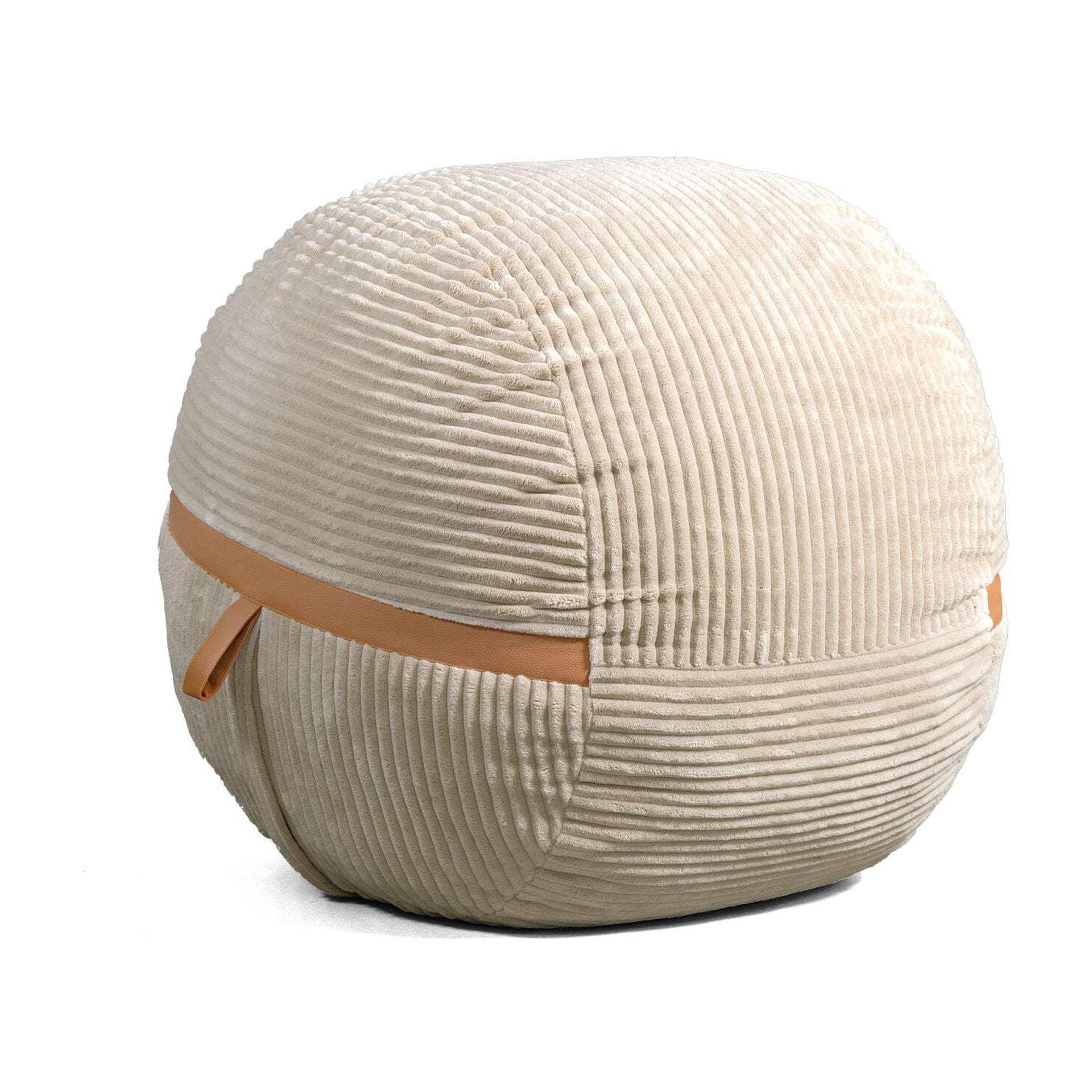 Big Joe Foam Filled Bean Bag Chair with Removable Cover, Corded Plush, Vegan Leather Accents, Medium to XXL Size