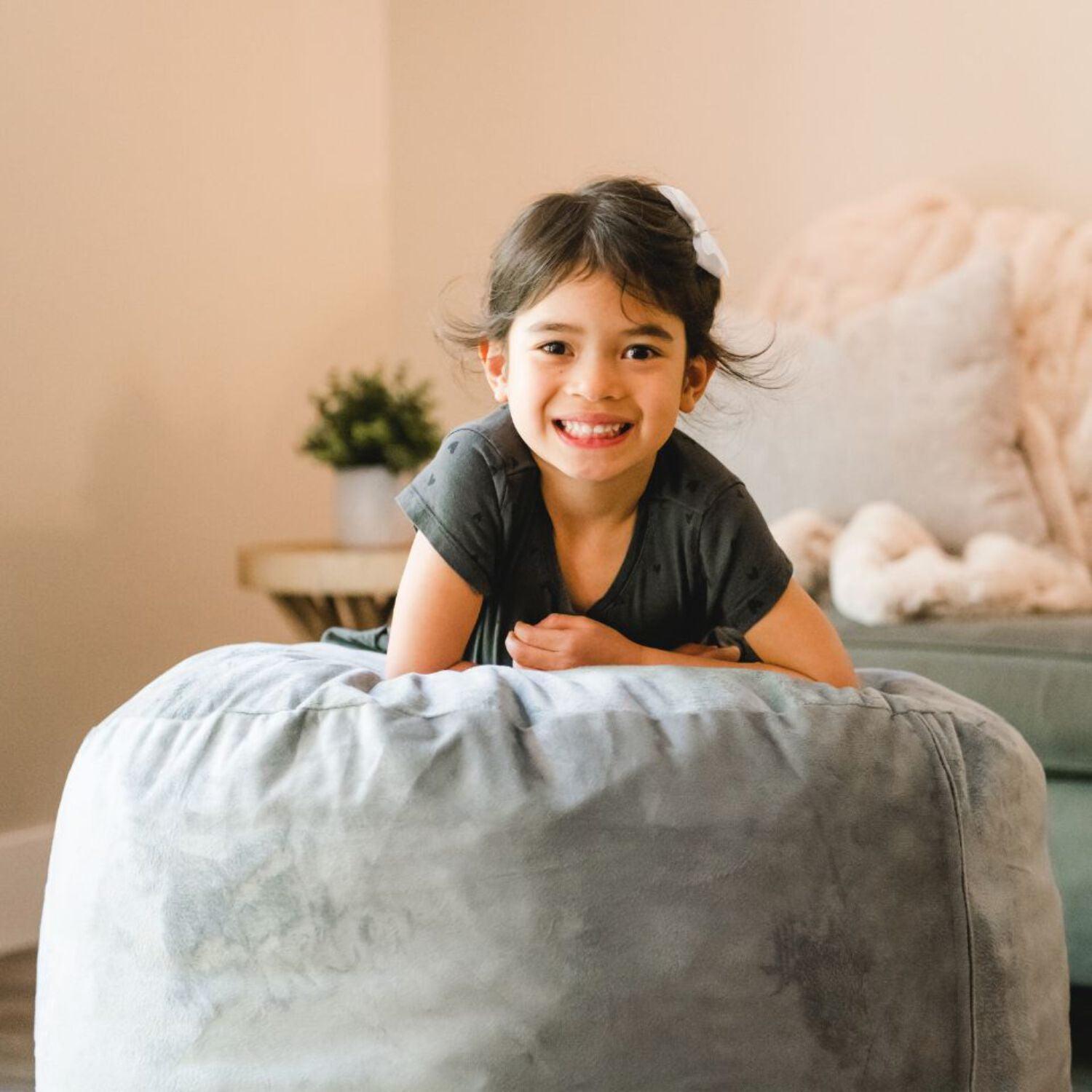 Big Joe Fuf Small Foam Filled Plush Bean Bag Chair Plush, 2ft