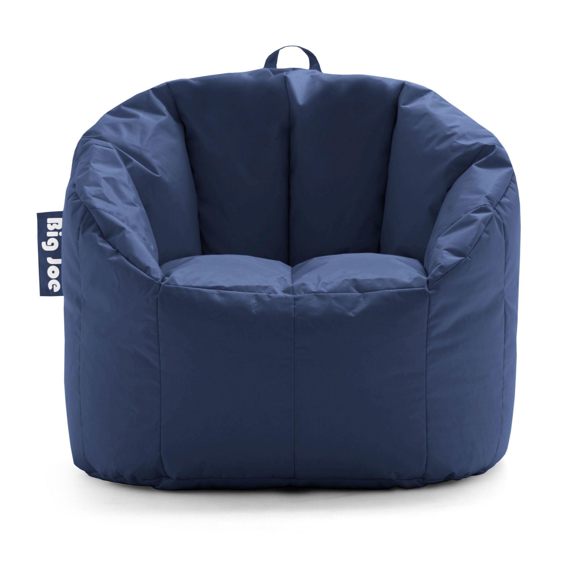 Big Joe Milano Bean Bag Chair, Nylon Polyester Blend, Navy