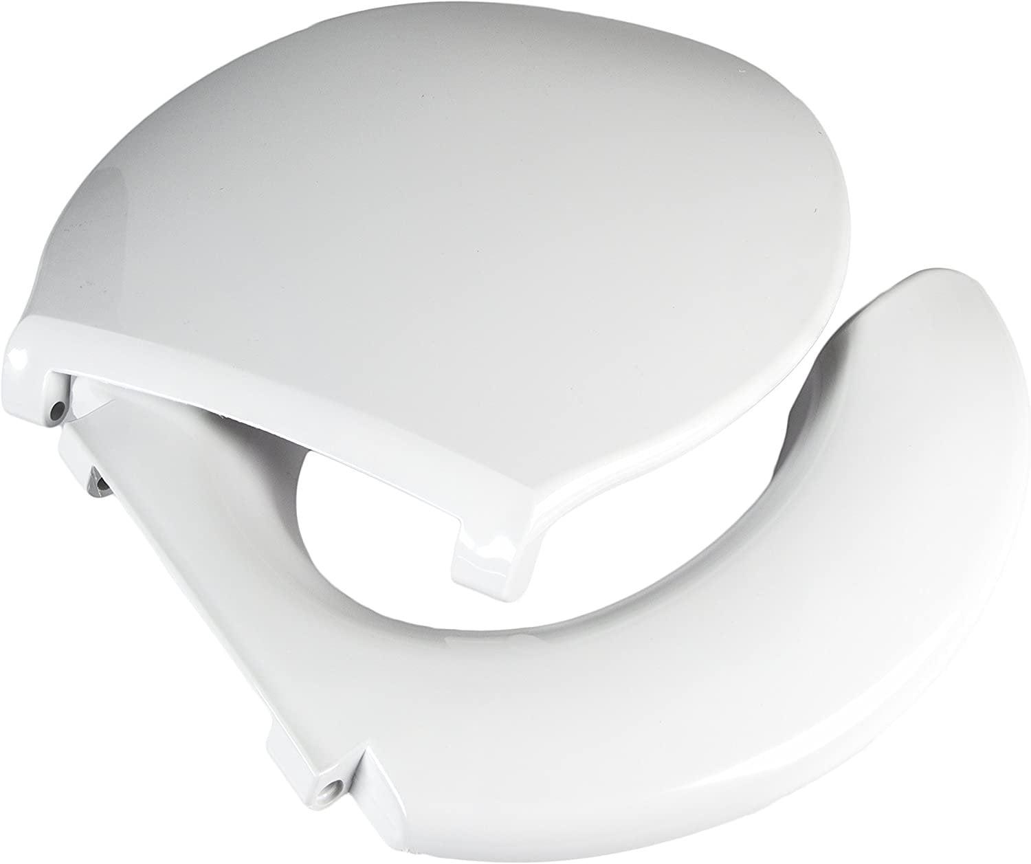 Big John Toilet Seat 2445263-3W Open Front with Cover Bariatric Toilet Seat, White