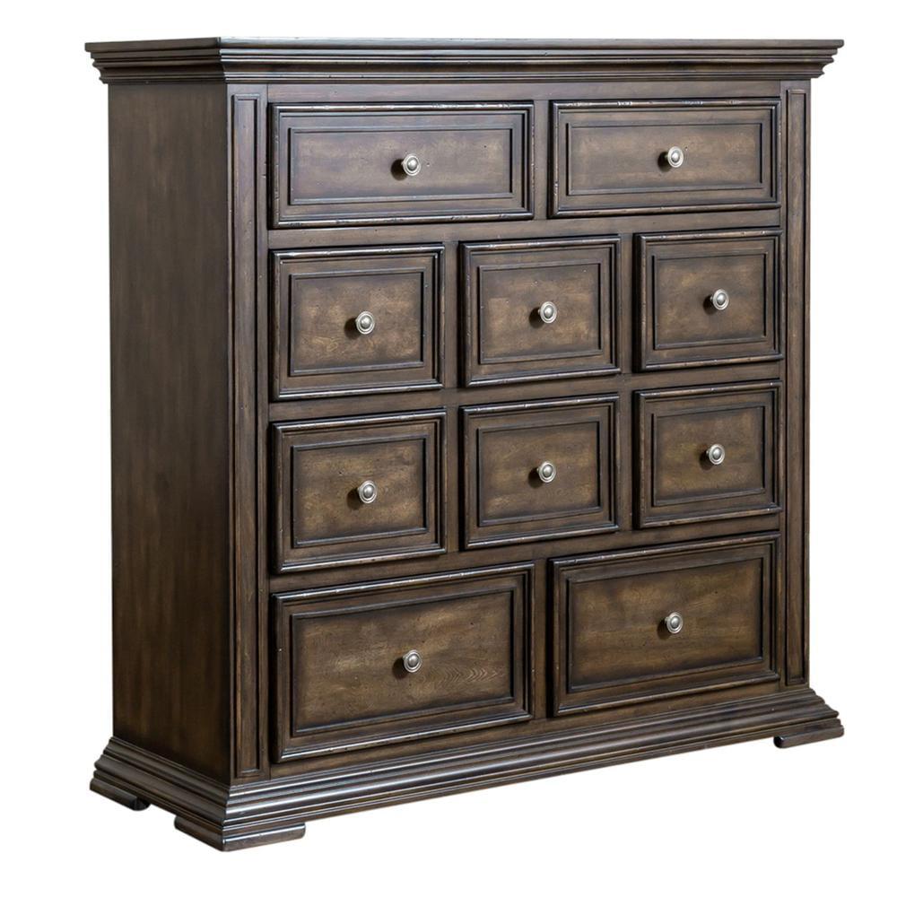 Big Valley Brown 10-Drawer Traditional Vertical Chesser