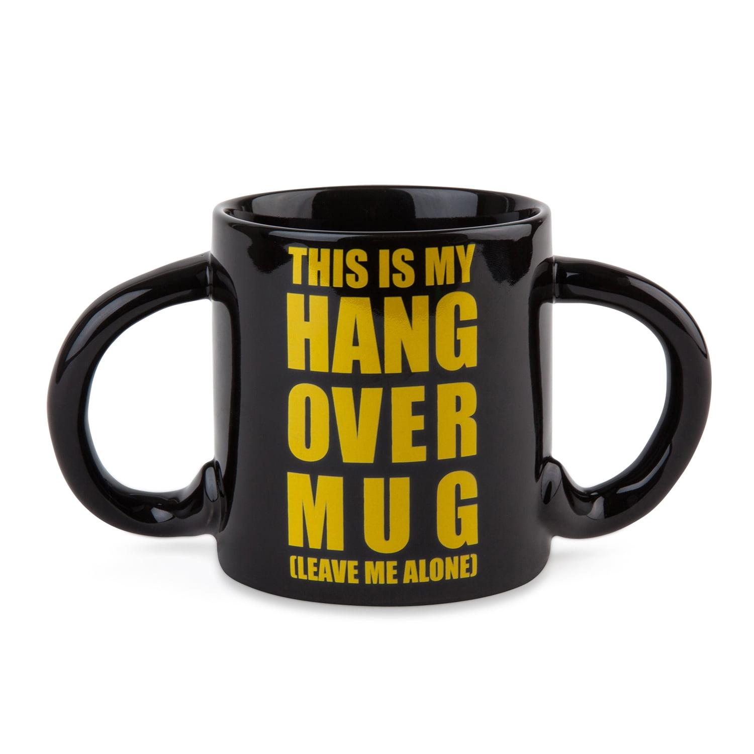 Black Ceramic Double-Handled Hangover Coffee Mug