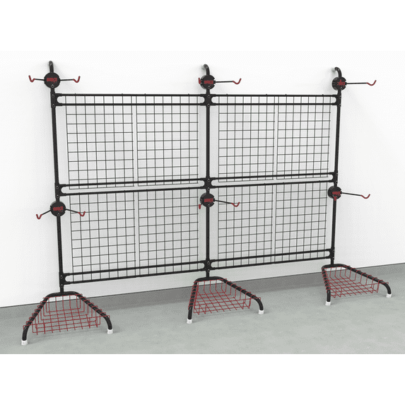 Bike-Tree Garage Wall Organizer Non-Mounted Unit 8Ft, Non-Mounted Indoor or Outdoor Garage Bike Storage Rack, Holds up to 400lbs overall