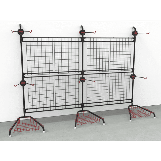 Bike-Tree Garage Wall Organizer Non-Mounted Unit 8Ft, Non-Mounted Indoor or Outdoor Garage Bike Storage Rack, Holds up to 400lbs overall