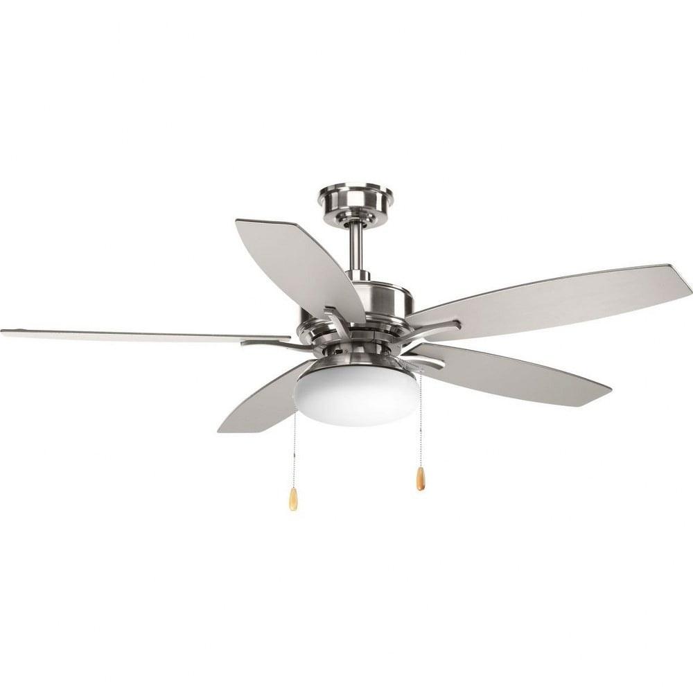 P2552-09-Progress Lighting-Billows - Wide - Ceiling Fan - 2 Light in New Traditional style - 52 Inches wide by 17.5 Inches high-Brushed Nickel Finish