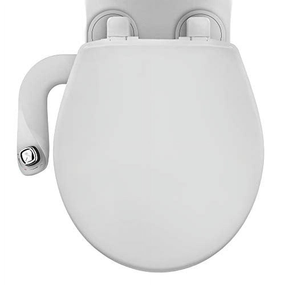 Bio Bidet by Bemis SlimEdge Dual Nozzle Bidet Attachment with Bemis Elongated Toilet Seat, Fresh Water Spray, Non Electric, Easy to Install, Brass Inlet and Internal Valve