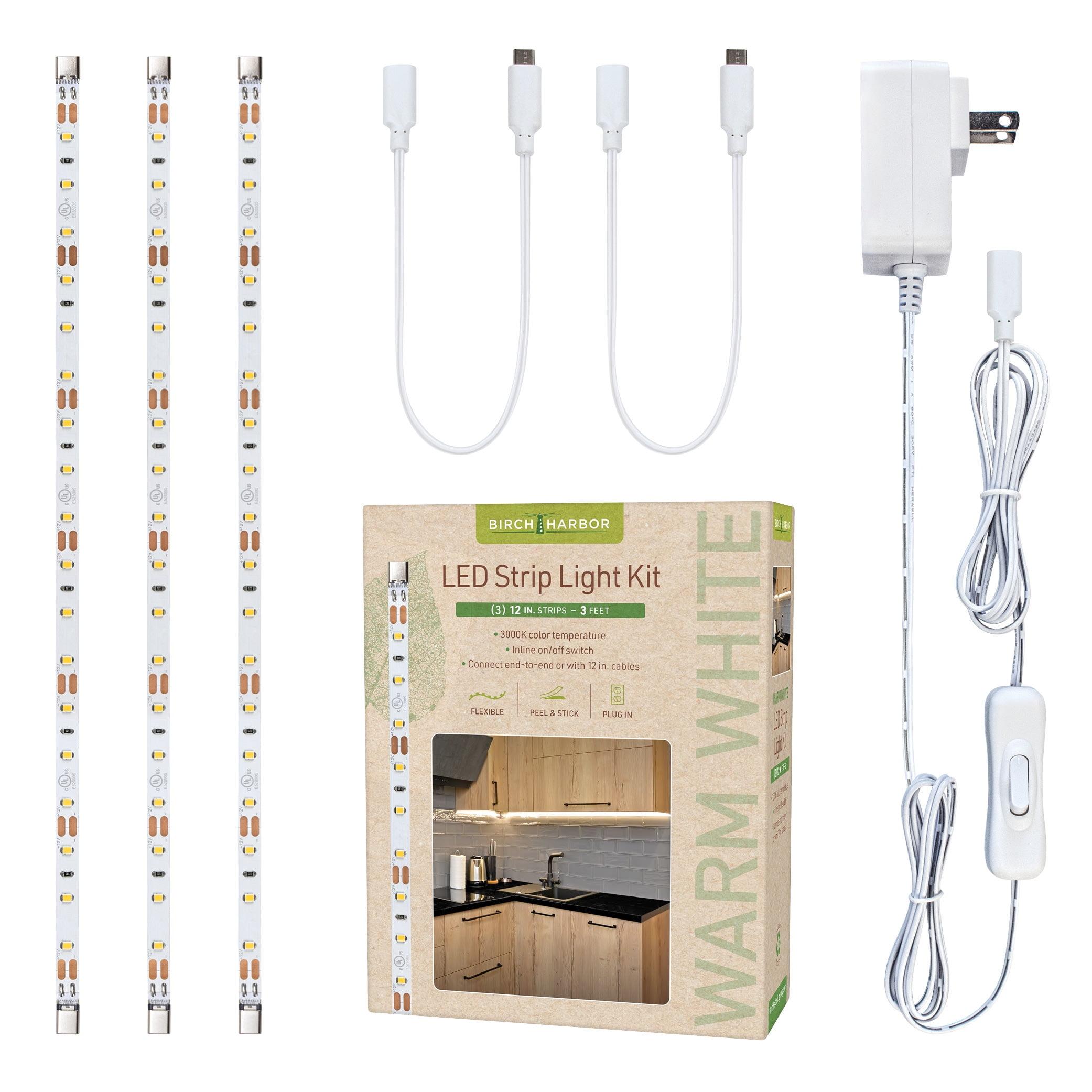 Warm White 36'' LED Under Cabinet Strip Light Kit