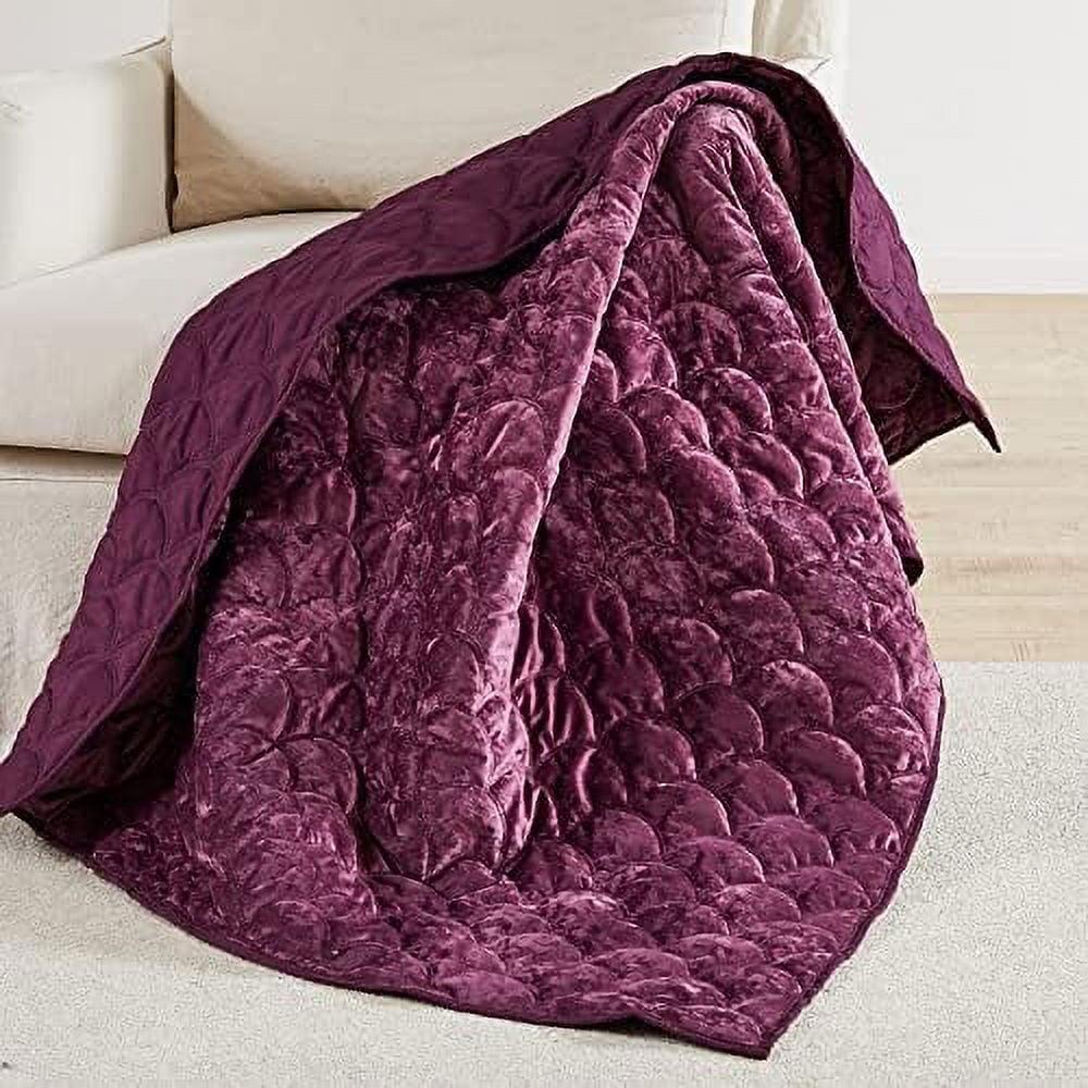 BH Ellora Plum Quilted Throw- Levtex Home