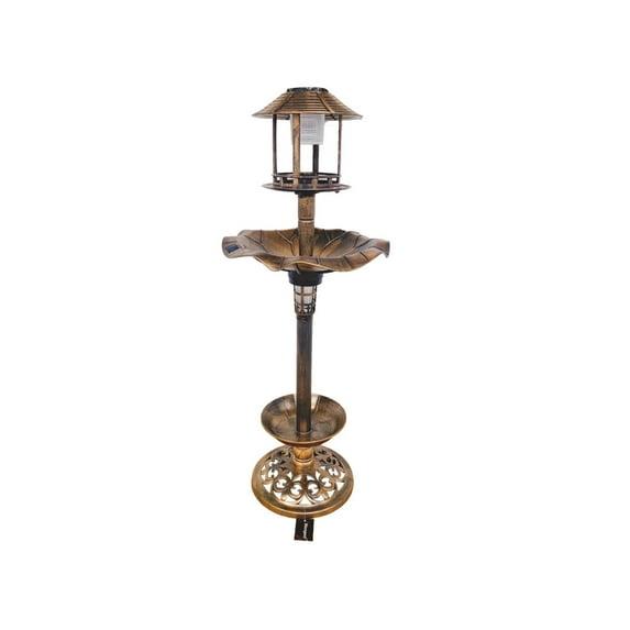 Bloomsbury Market Aaliyana Solar Lighted Birdbath & Reviews | Wayfair