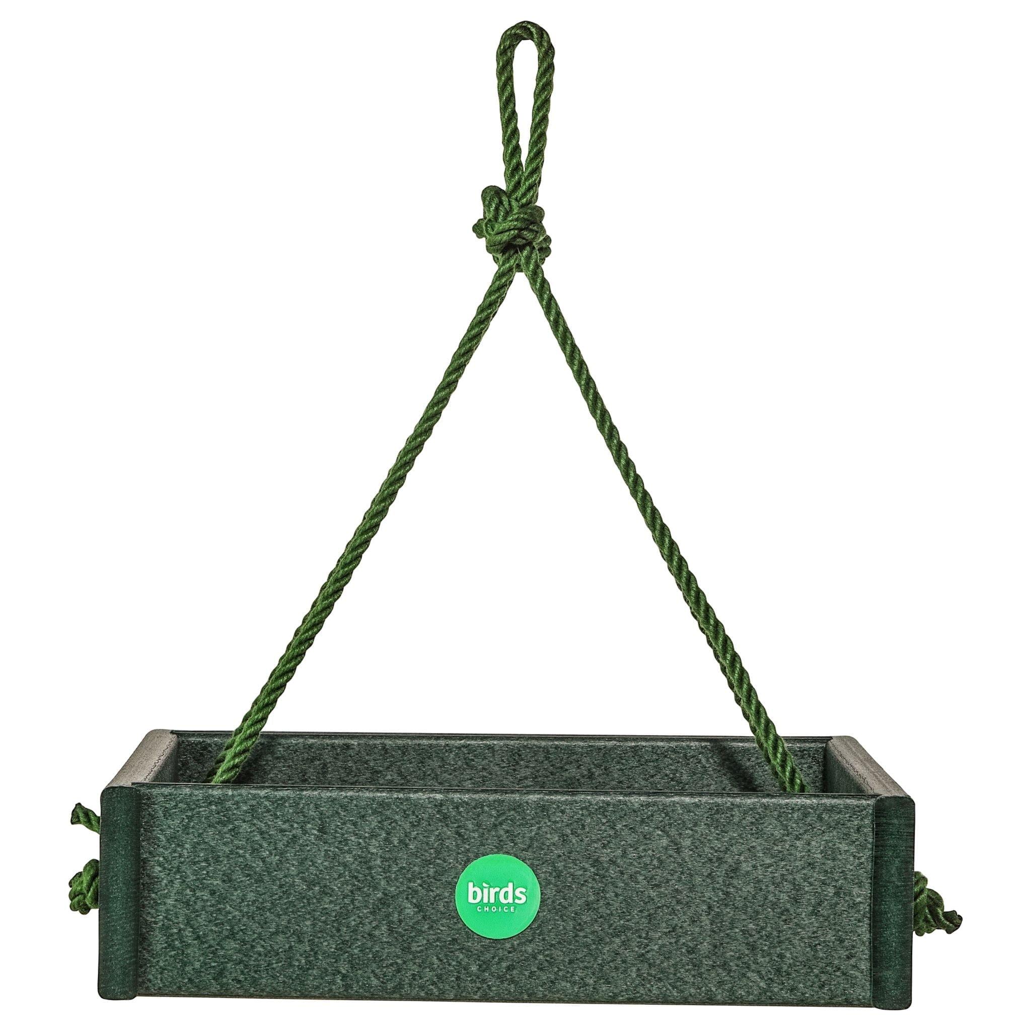 Birds Choice Birds Choice 11.25" Color Pop Collection Recycled Plastic Hanging Tray Bird Feeder, Yellow