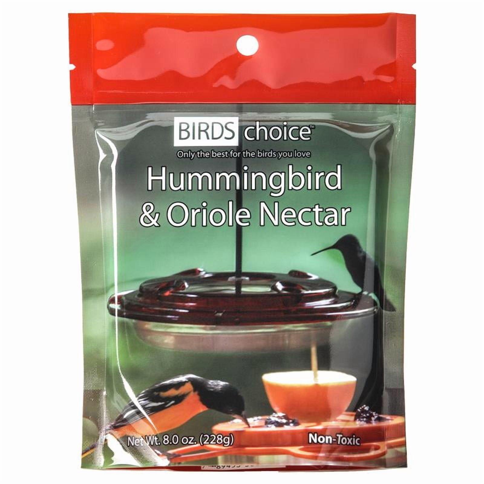 Birds Choice 8oz Hummingbird & Oriole Nectar: Easy-Mix, High-Energy, Flower-Simulating Food Formula