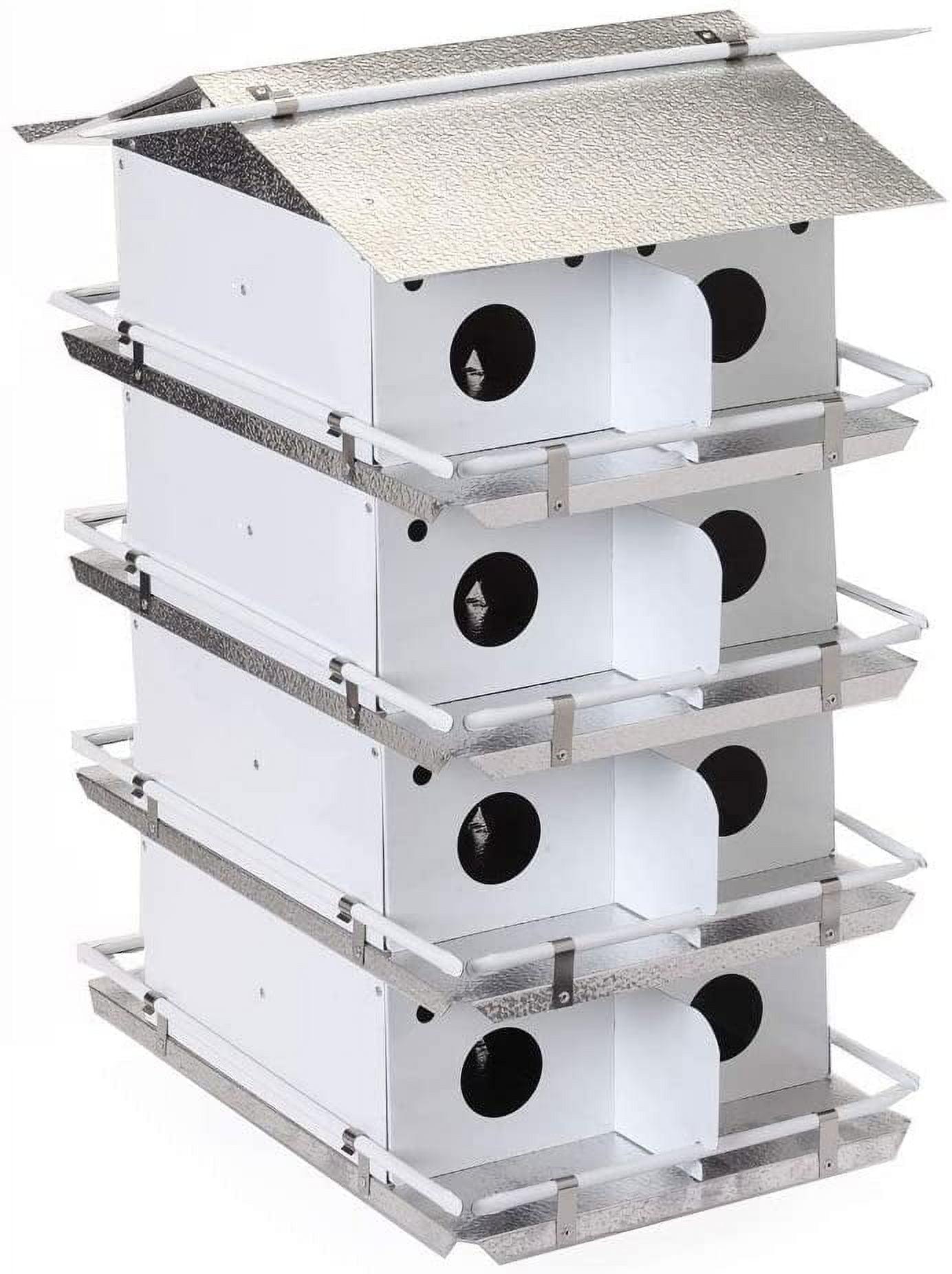 Birds Choice Birds Choice Large Coates Original 4-Level, 16-Suite Purple Martin Bird House, White/Grey