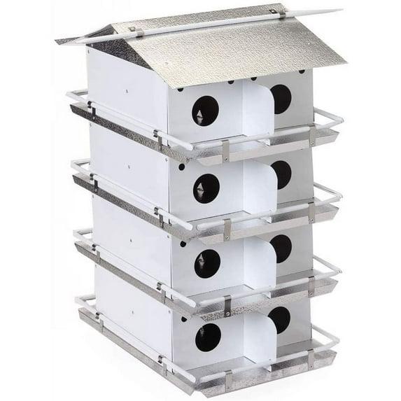 Birds Choice Birds Choice Large Coates Original 4-Level, 16-Suite Purple Martin Bird House, White/Grey