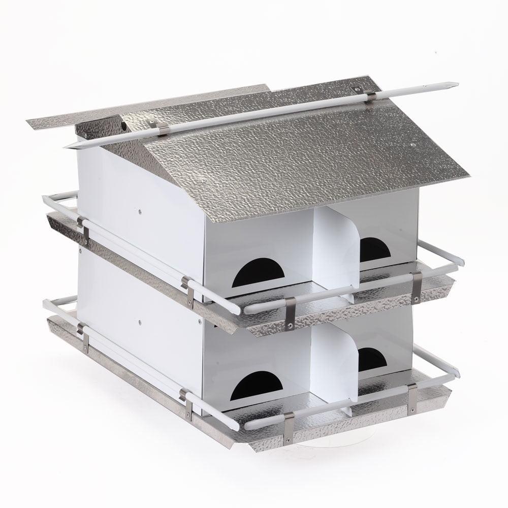Birds Choice Purple Martin House with Starling Resistant Entrance Holes 2 Floor 8 Room Assembled