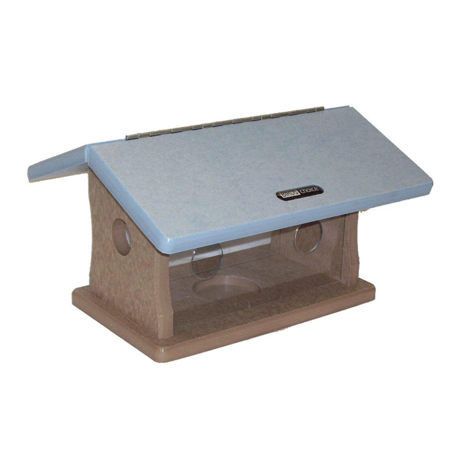 Birds Choice Bluebird Feeder in Taupe and Blue Recycled Plastic