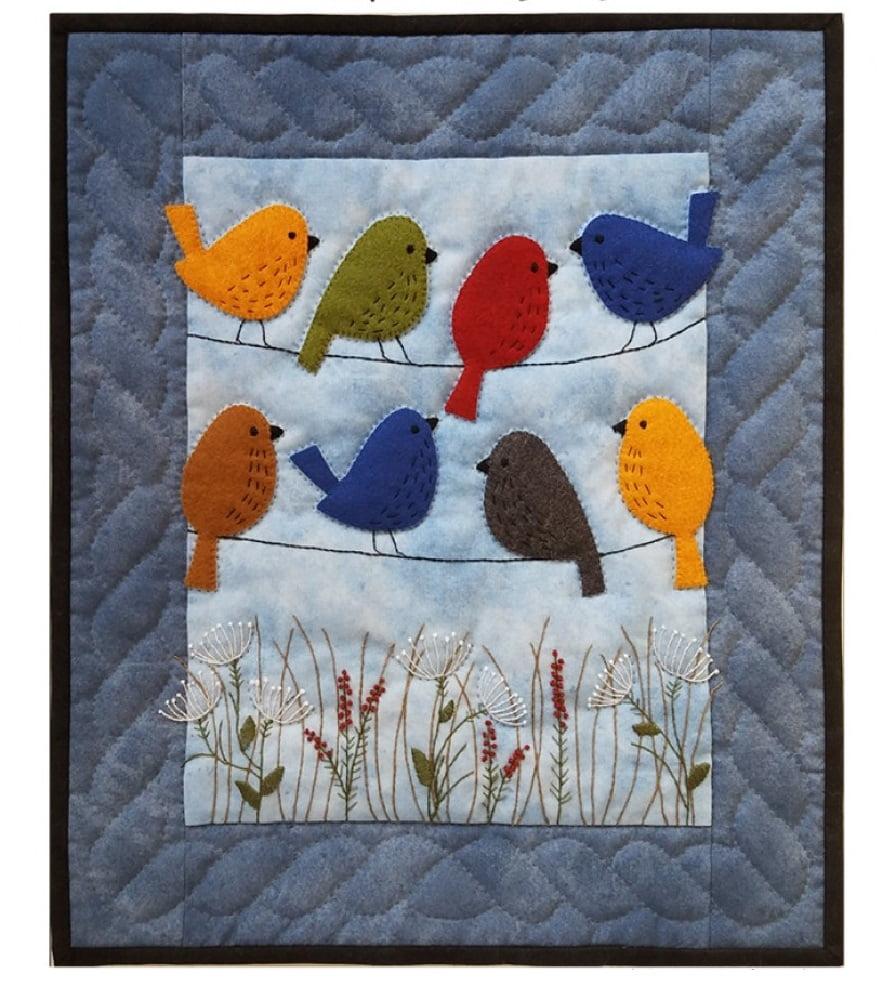 Birds On A Wire Wall Quilt Kit | Wall Quilt Hanging by Rachels of Greenfield | Crafts for Adults