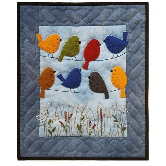 Birds On A Wire Wall Quilt Kit | Wall Quilt Hanging by Rachels of Greenfield | Crafts for Adults