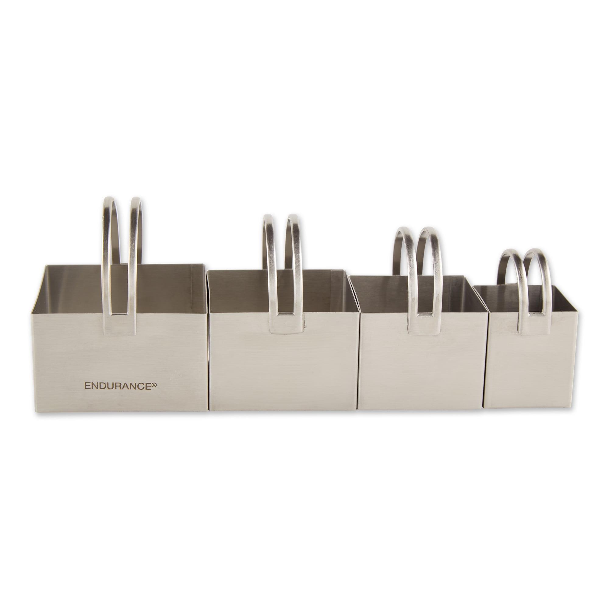 Stainless Steel Square Biscuit Cutters Set with Handles