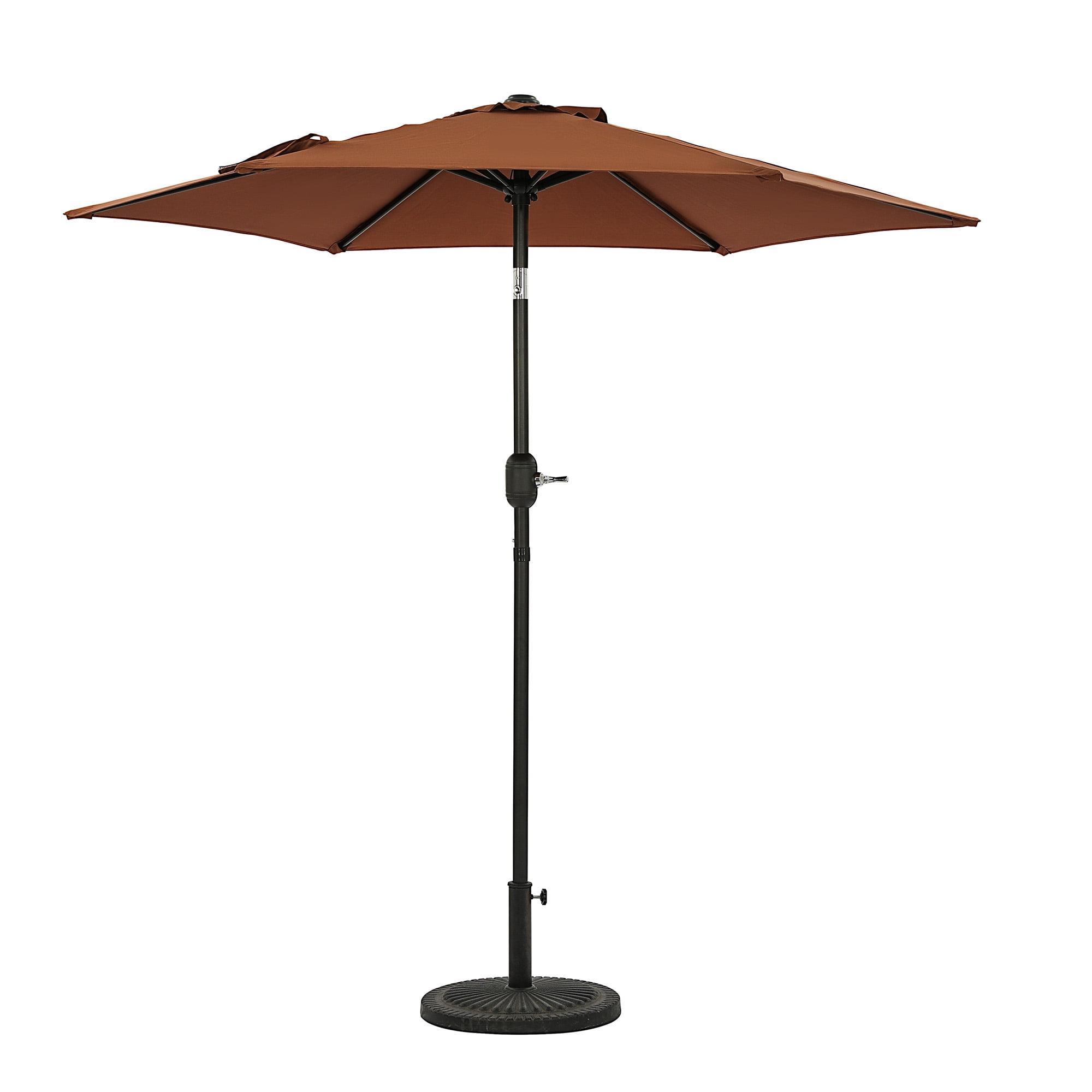7.5' Hexagon Bistro Market Umbrella with Push-Button Tilt - Island Umbrella: Rust-Resistant, Wind Vent