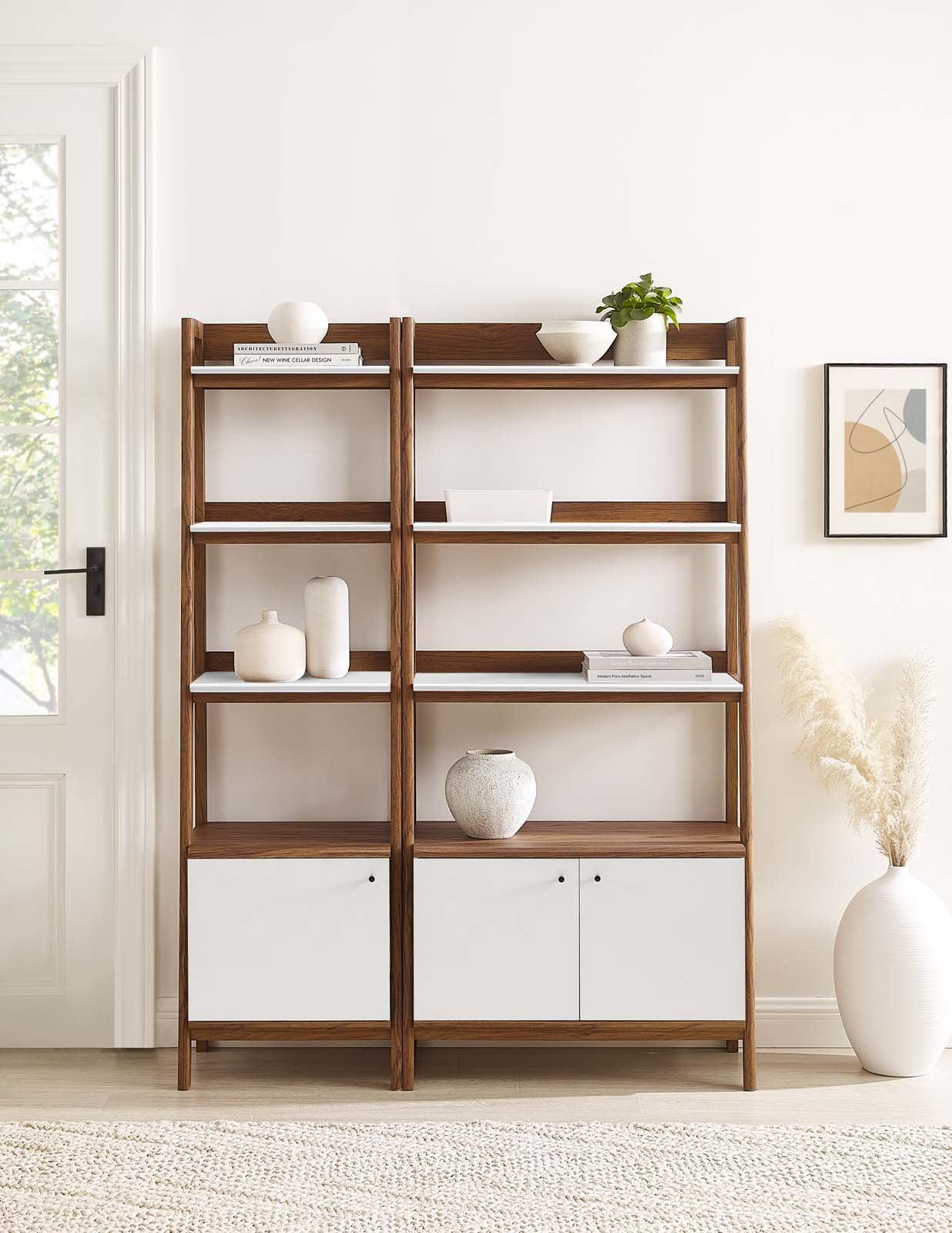 Modway Bixby Wood Bookshelves - Set of 2