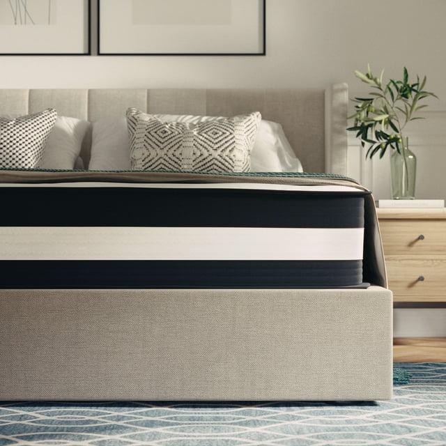 BizChair 12 Inch CertiPUR-US Certified Hybrid Pocket Spring Mattress, Queen Mattress in a Box