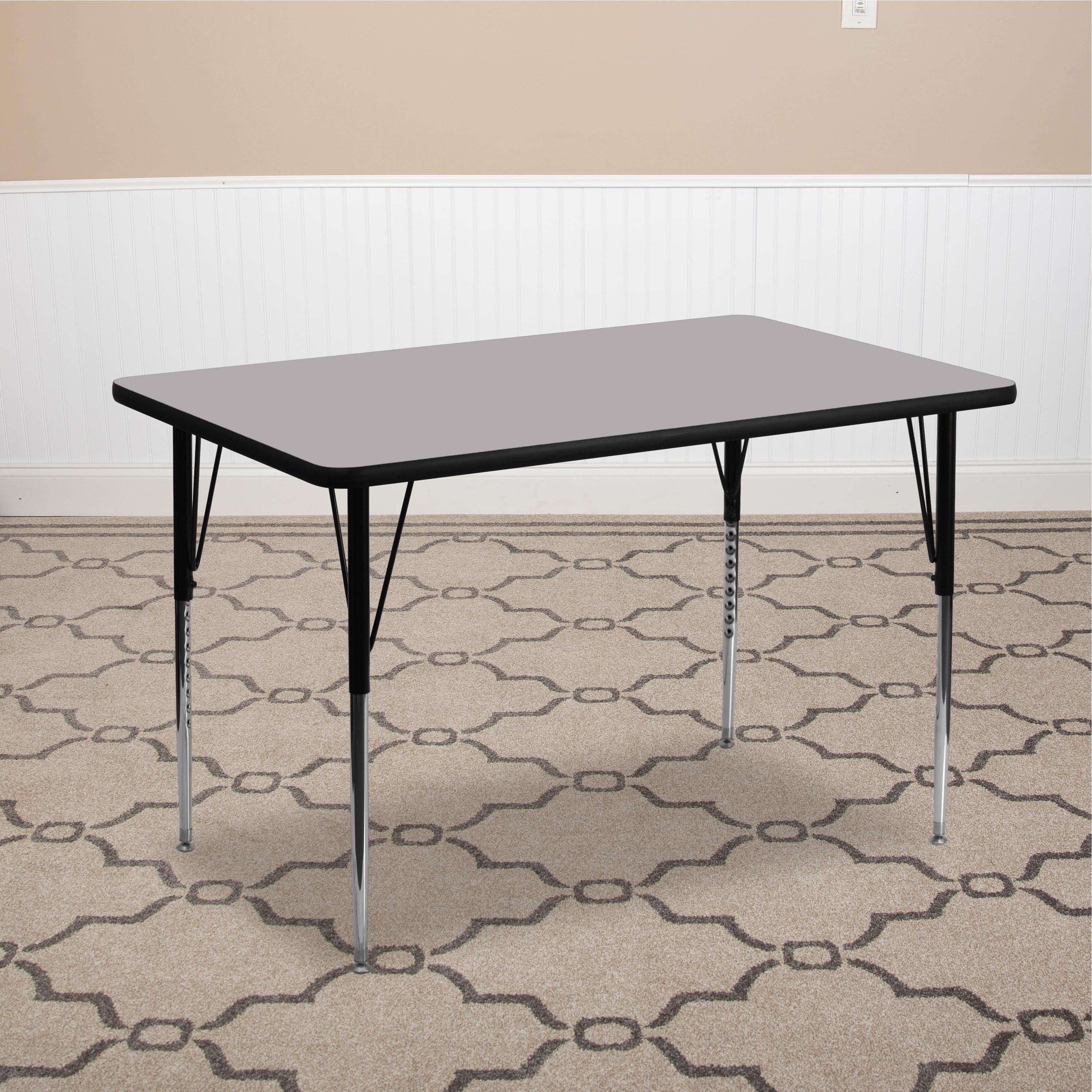 Goddard 24''W x 48''L Rectangular HP Laminate Activity Table - Adjustable Legs