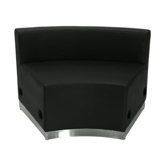 Flash Furniture Hercules Alon LeatherSoft Concave Chair with Brushed Stainless Steel Base