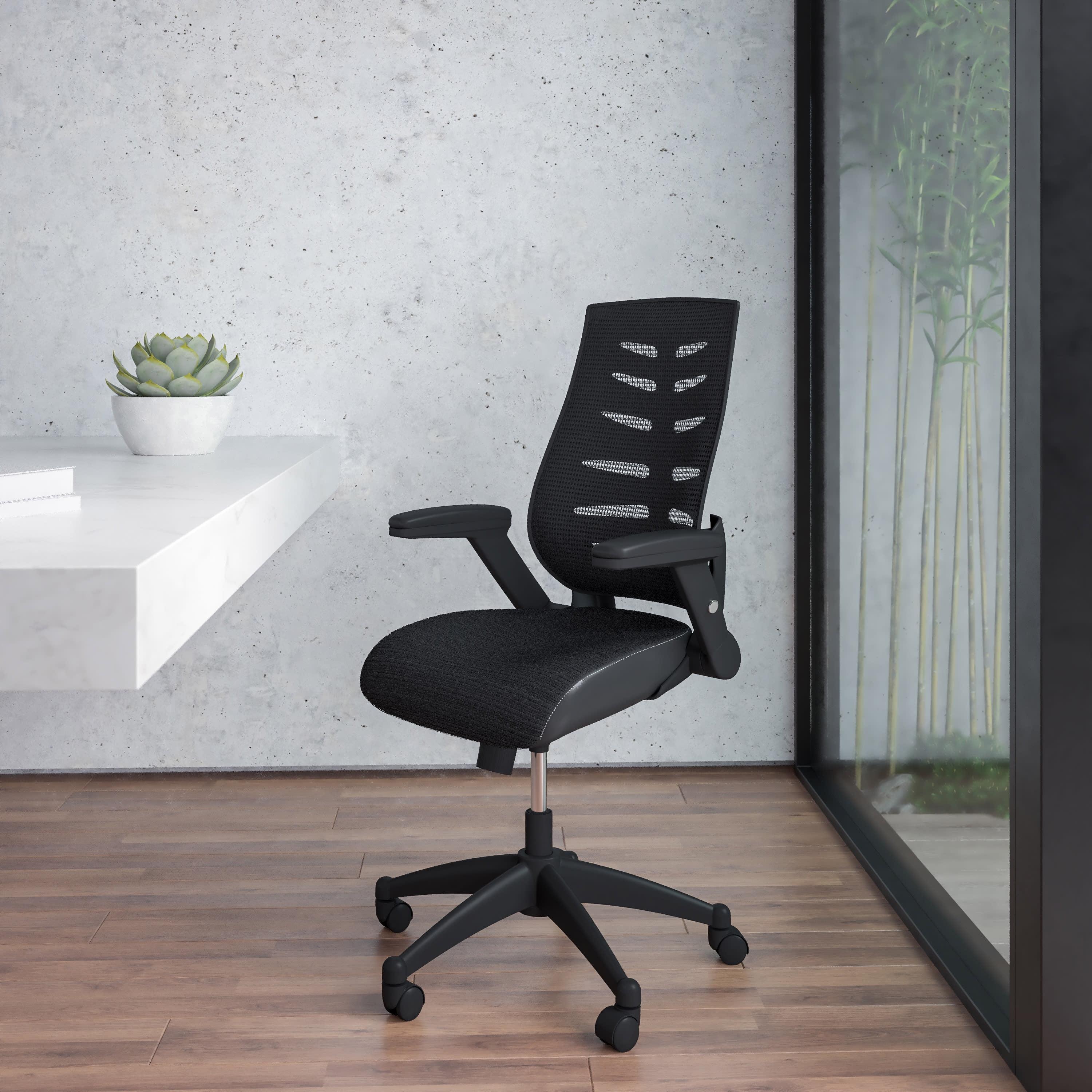 Flash Furniture High Back Designer Mesh Swivel Executive Ergonomic Chair with Flip-Up Arms
