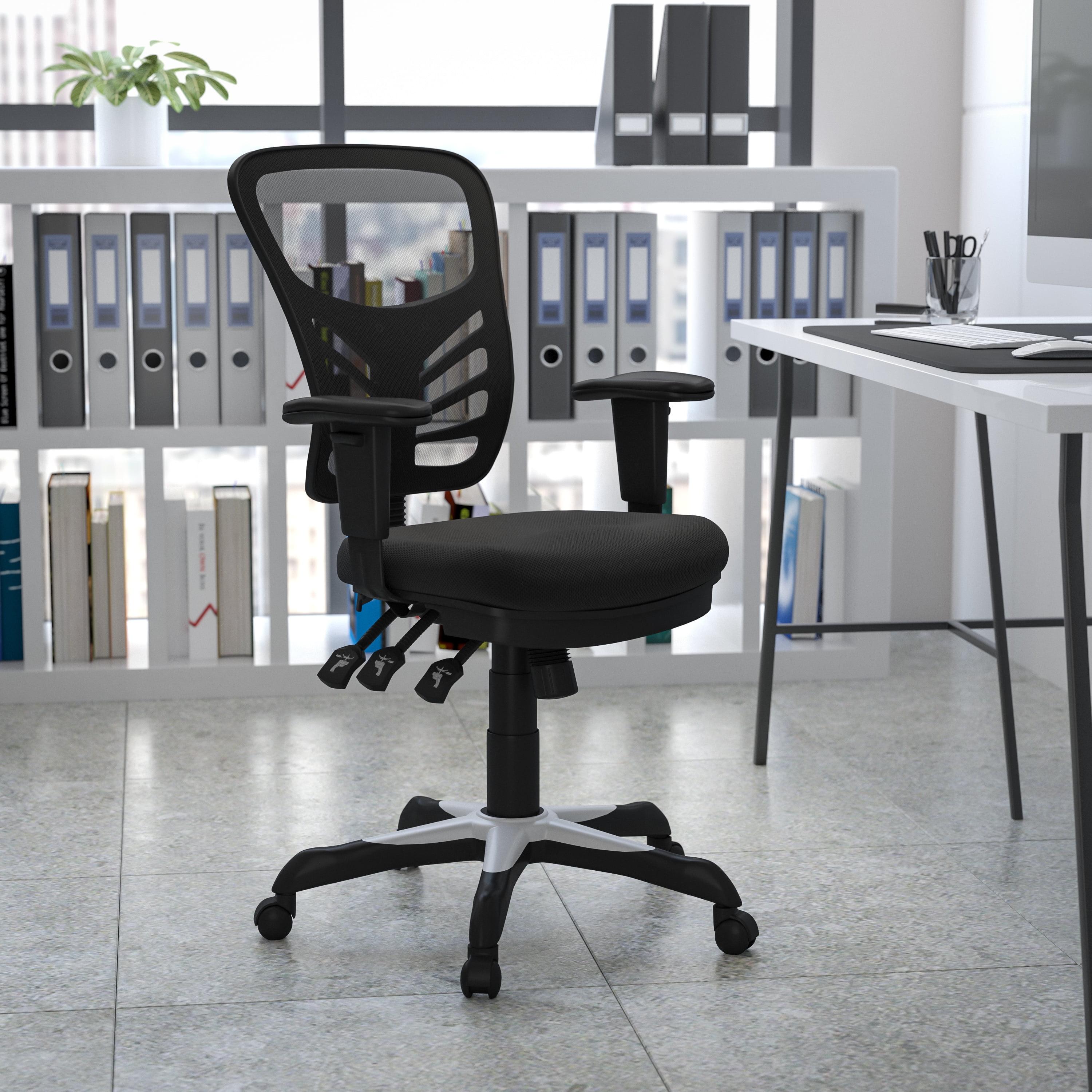 Ergonomic Black Mesh Mid-Back Swivel Office Chair