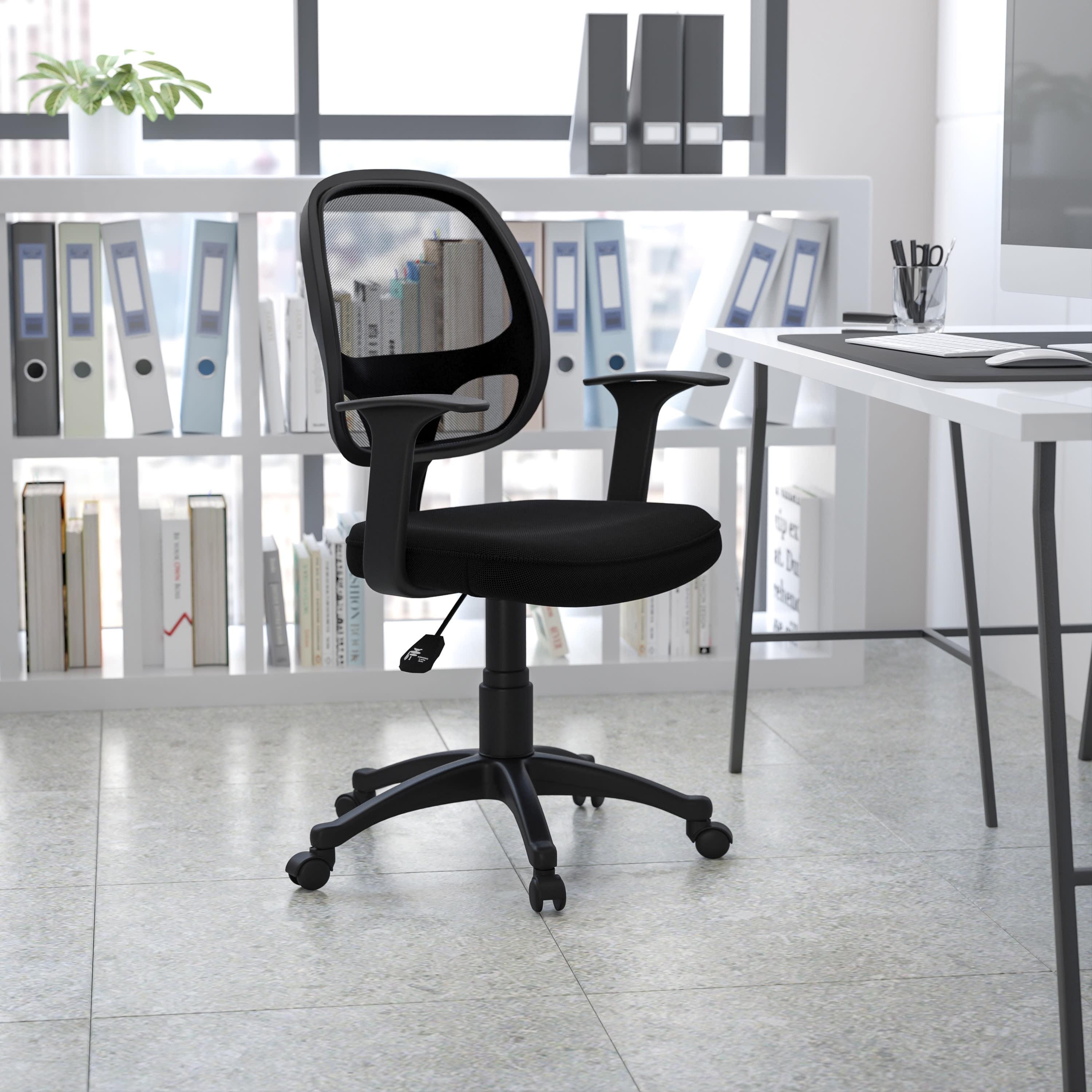 Bonavant Mid-Back Mesh Swivel Task Office Chair with T-Arms - Office Furniture