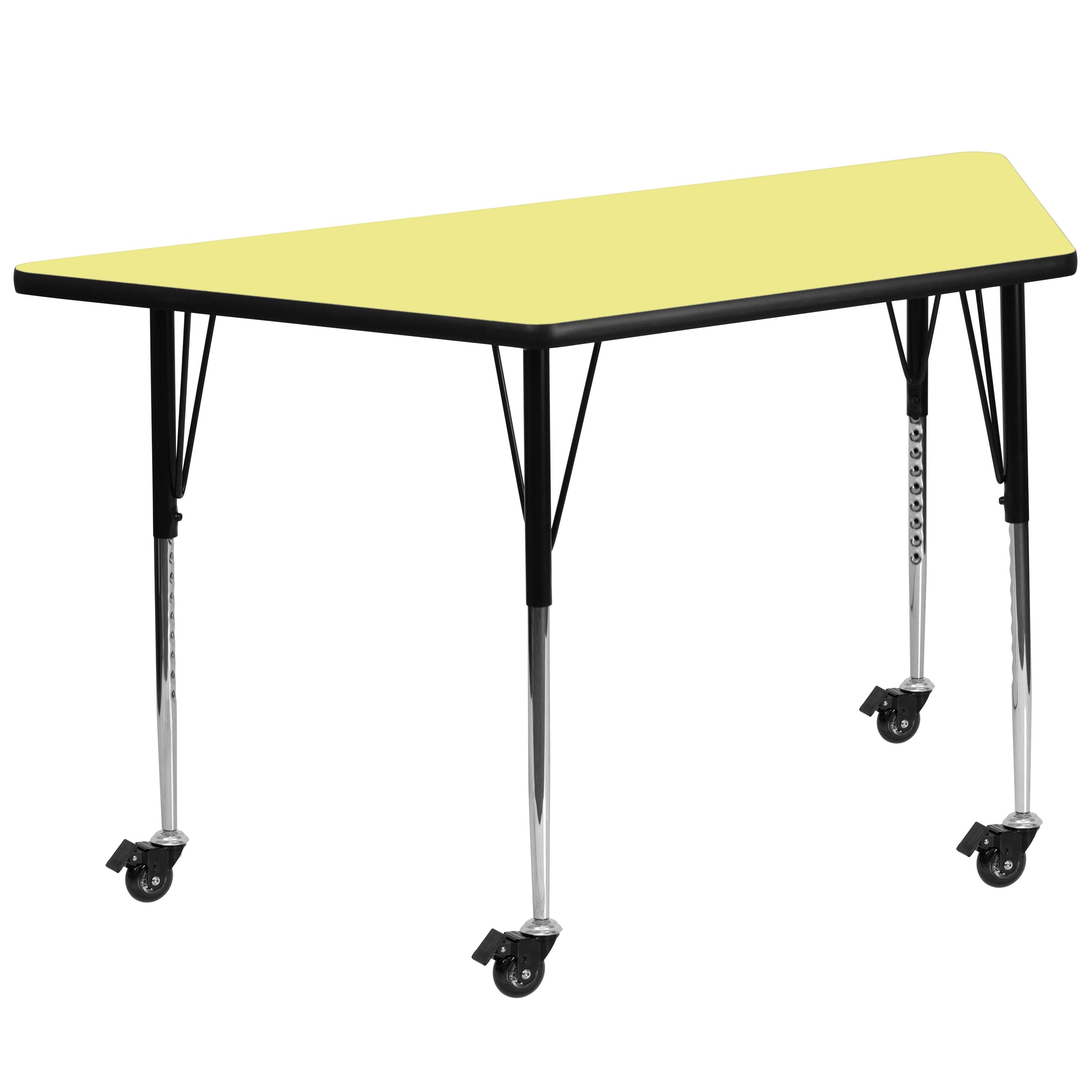 Goddard Trapezoid Thermal Laminate Activity Table with Height Adjustable Legs