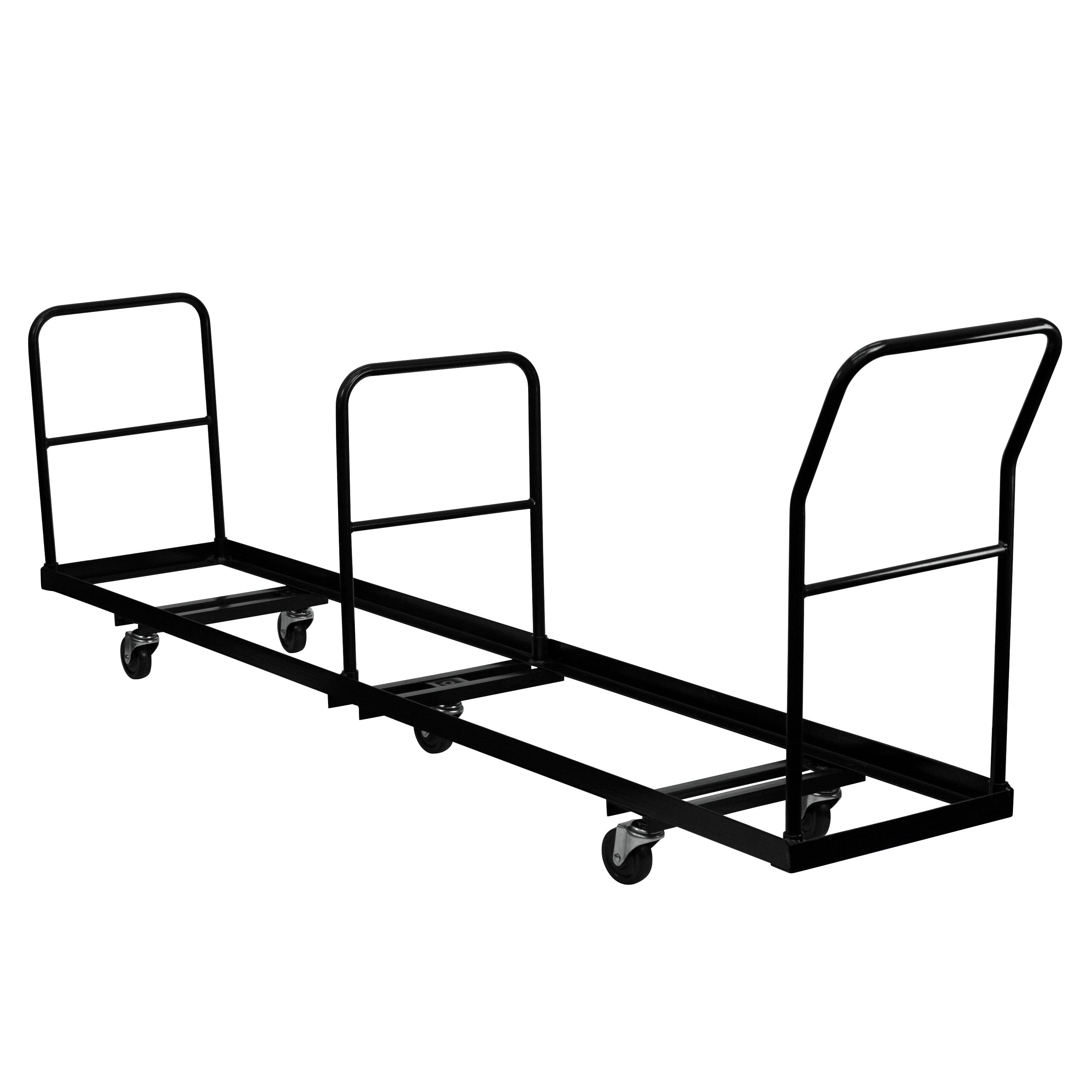 Black Powder Coated Steel Folding Chair Dolly