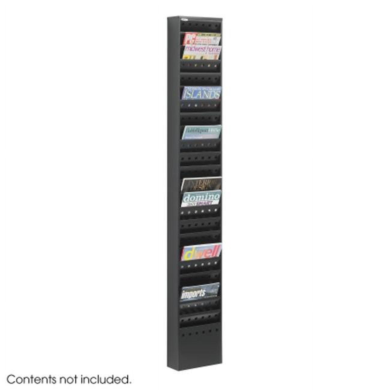 Safco 4322BL Steel Magazine Racks 23-Pocket Steel Magazine Rack