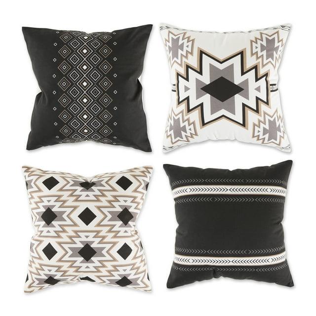 Design Imports Geometric Cotton Reversible Pillow Cover