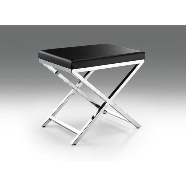 Black Chair with Chrome Base