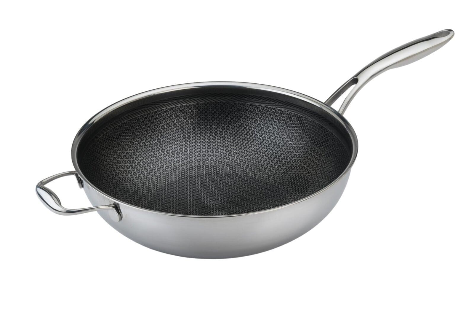 12.5-Inch Stainless Steel Quick Release Wok with Helper Handle