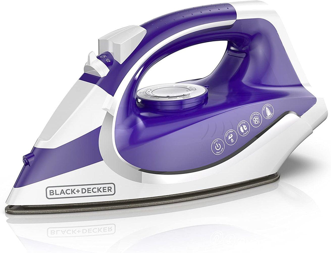 Purple and White Cordless Ceramic Soleplate Iron