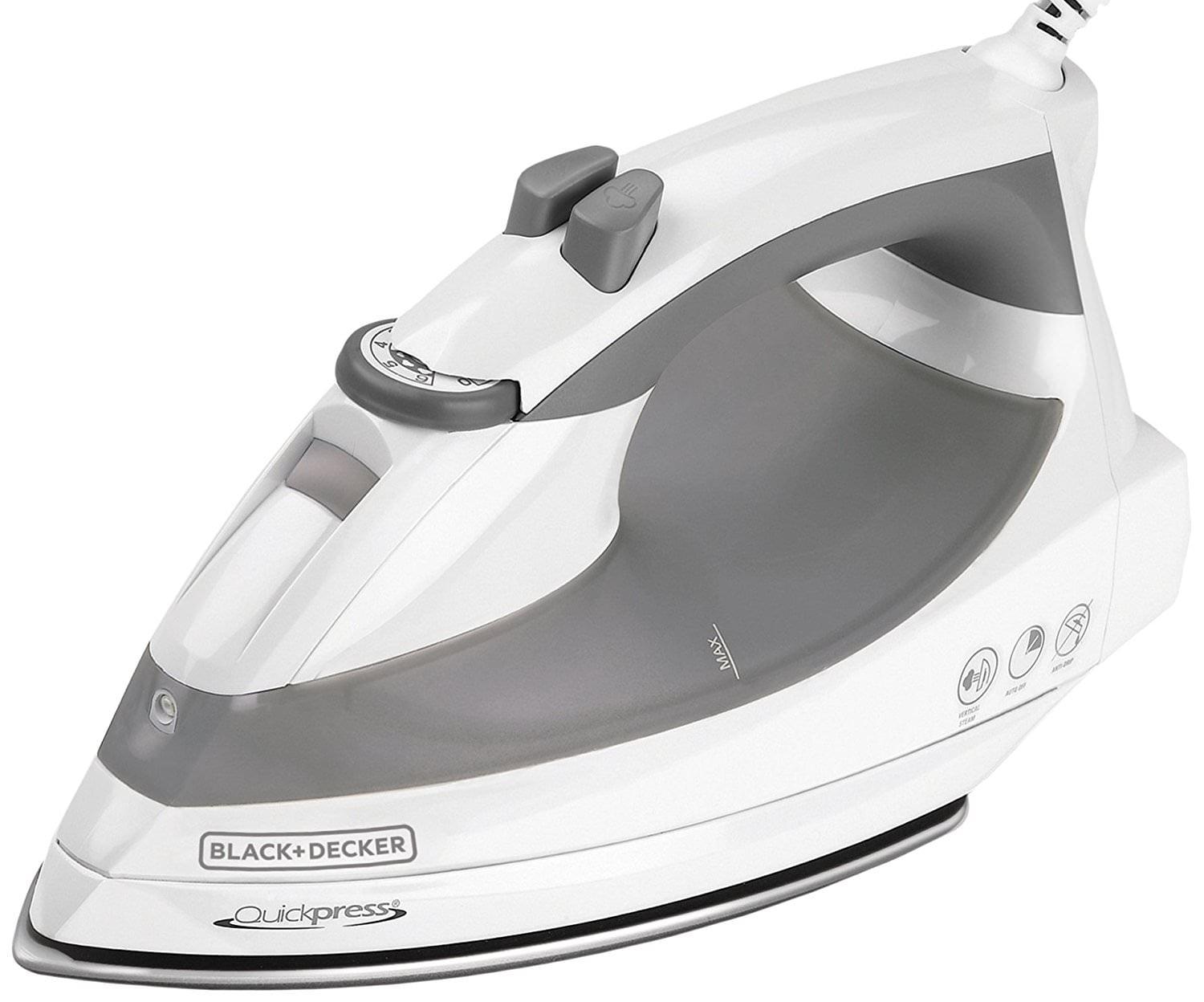 White and Silver QuickPress Iron with Smart Steam Technology