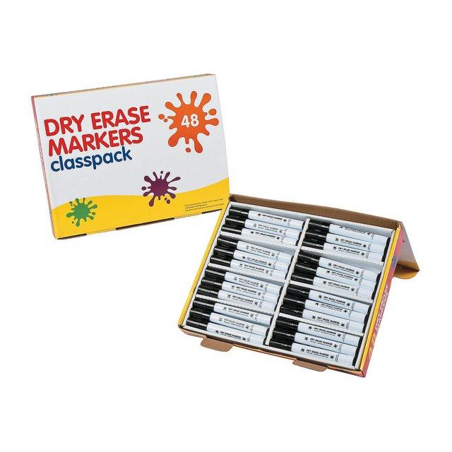 Black Dry Erase Markers Classpack - Basic Supplies - 48 Pieces