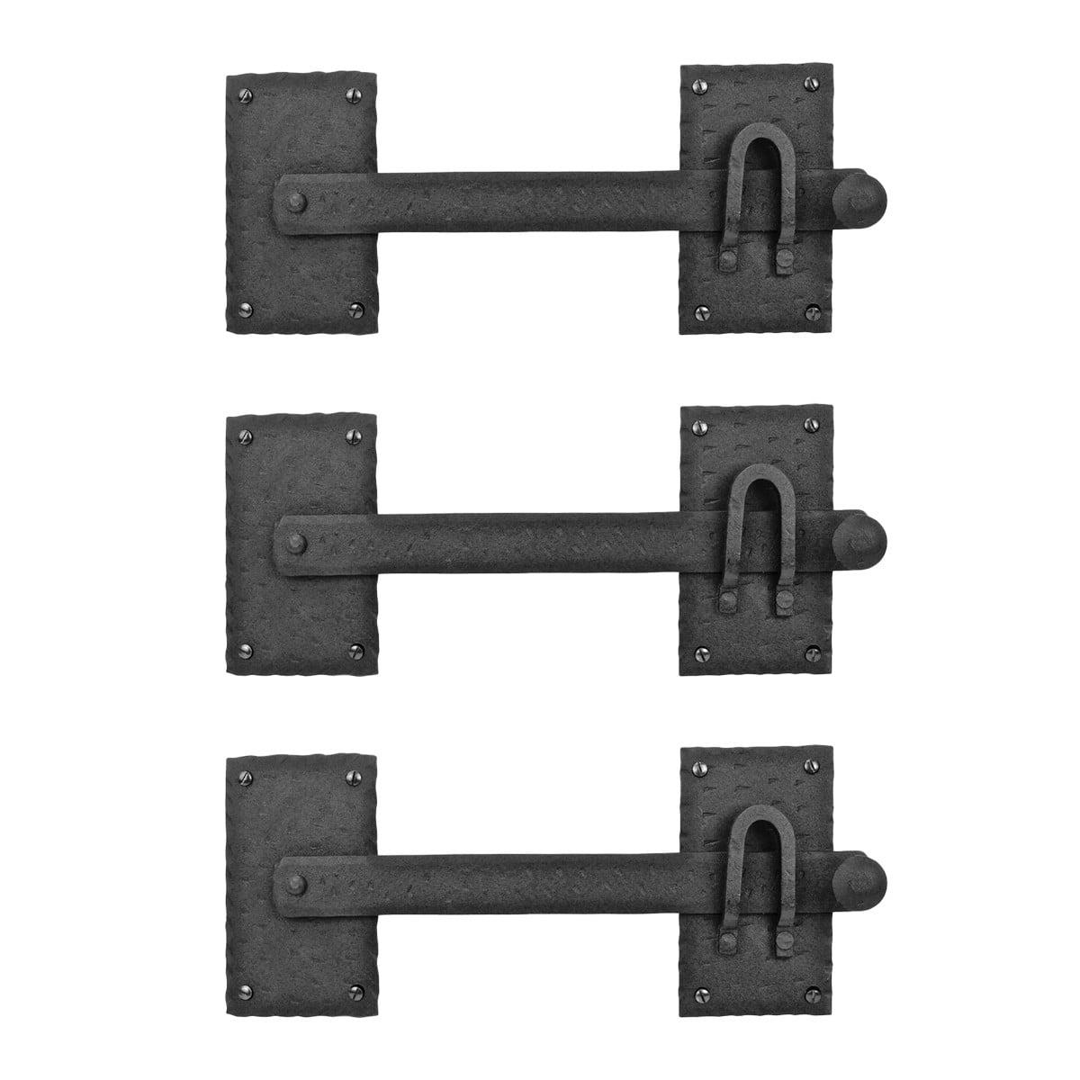 Black Iron Gate Flip Latch 12" Large Antique Two Sided Flip Locks Rust Resistant Barn Door and Fence Gate Latches w/Hardware Renovators Supply