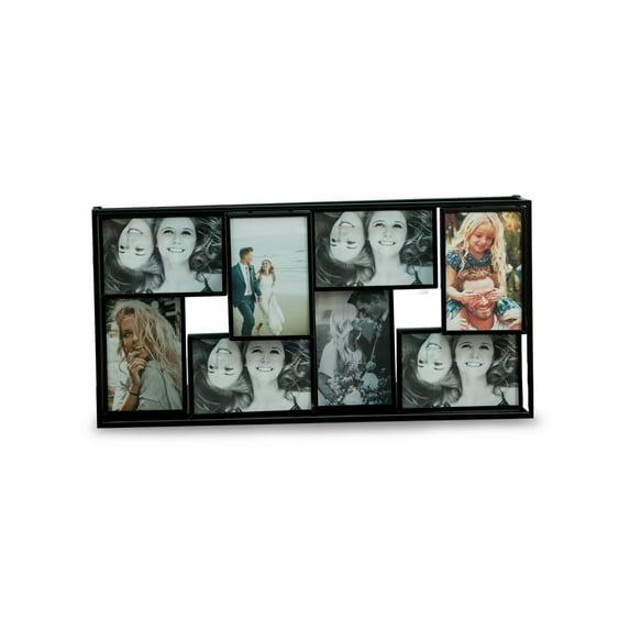 Black Metal 4"x6" Photo Collage Frame, 8 Photos