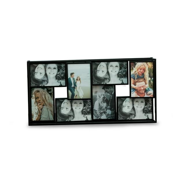 Bey-Berk International WF229-14 4 x 6 in. Metal Photo Collage Frame with 8 Photos - Black