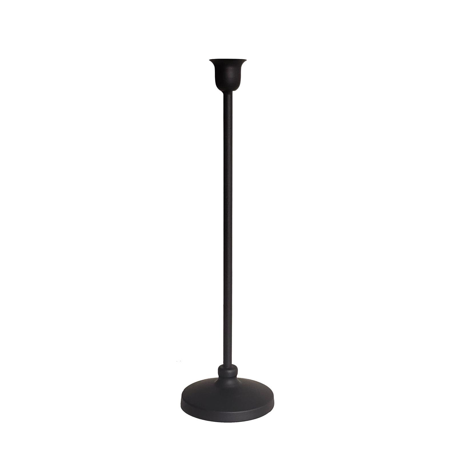 Black 12.6" Metal Taper Candle Holder