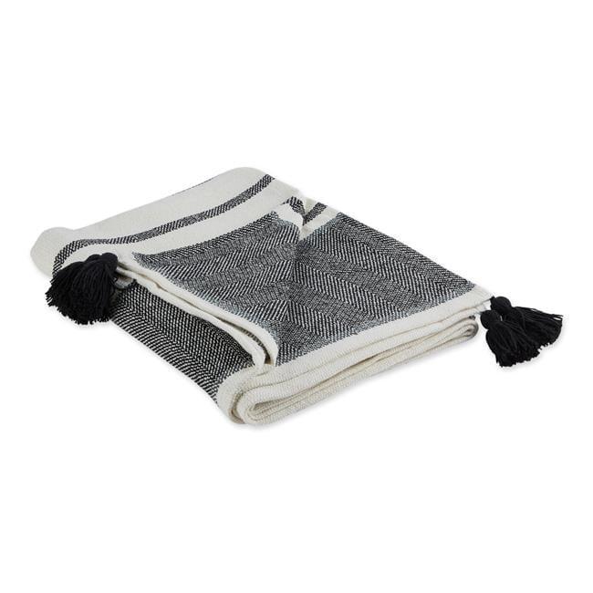 Design Imports Throws Chevron Print Hand Woven Throw Blanket
